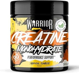 Creatine Monohydrate Powder 300g (90 Servings) – Pure Micronised Creatine Powder Supplement for Men & Women, Pre & Post Workout Strength, Muscle Growth & Recovery, Vegan – Tropical Sunrise