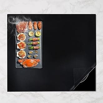 KitchenRaku ih Mat ih Cooking Heater Mat, Anti-slip, 24.0 x 20.9 inches (61 x 53 cm), Black Stove Scratch Protection, Burnt Proof, Heat Resistant Glass Stove Top Cover ih Mat (Type 4, )