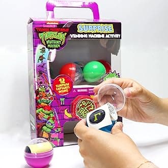 Teenage Mutant Ninja Turtles Surprise Vending Machine Activity, 25-Pieces, Stickers, Temporary Tattoos, Kids Toys for Ages 3 Up