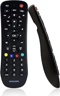 Philips Universal Remote Control for Samsung, Vizio, LG, Sony, Sharp, Roku, Apple TV, RCA, Panasonic, Smart TVs, Streaming Players, Blu-ray, DVD, 3-Device, Black, SRP9232D/27
