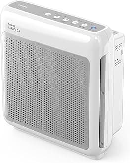 COWAY Air Purifiers for Home Up to 1,748 ft², HEPA Filter for Smoke, Allergies, Pet Dander, Odor, Air Quality Monitor, Auto & Eco Mode, Timer, Filter Indicator, 3yr Warranty, Airmega 200M White