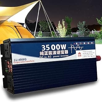 3500W 4000W 5000W Pure Sine Wave Inverter Dc 12V 24V 48V 60V 72V to Ac 110V 220V Solar Inverter Converters Voltage Transformer for Home,Rv,Truck, Car Power Inverter,3500W-12V