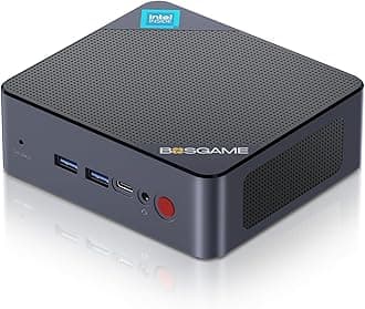 BOSGAME Mini PC Intel 12th N95(4C/4T,up to 3.40Ghz), 8GB DDR4+256GB M.2 NVMe SSD, Mini Computers, 2*HDMI+1*Full-function USB-C Ports support 4K Triple Display
