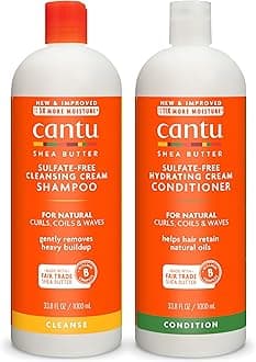 Cantu Shampoo & Conditioner with Shea Butter for Natural Hair, 1L (Pack of 2)