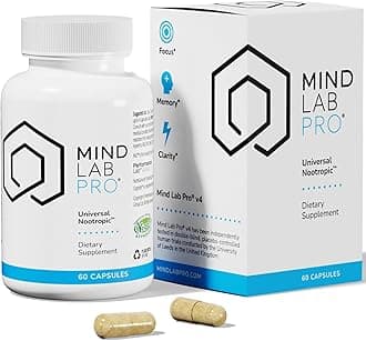 Universal Nootropic™ Brain Booster Supplement for Focus, Memory, Clarity, Energy - 60 Capsules - Plant-Based, Naturally Sourced Memory Vitamins for Better Brain Health