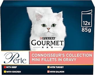 – Perle Connoisseurs Collection Gravy Wet Cat Food 12x85G, Pack of 4