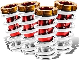 DNA Motoring Coilover Suspension Kit Sleeves Compatible with 88-00 Civic / 93-97 Civic Del Sol / 88-91 CRX / 90-01 Integra, COIL-HC88-T11-WH
