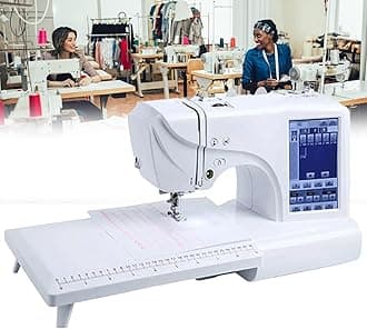 Computerized Automatic Embroidery Machine, Computerized Embroidery Machine, with LCD Touch Screen, 158 Built-in Patterns, for Home Decoration