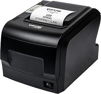 POS88F 80mm Thermal Bill POS Receipt Printer USB+Serial+Ethernet with Auto-Cutter & Kitchen Beep, ESC/POS Support, 1 Year Warranty