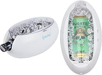 Instant Drink Chiller - Rapid Beverage Chiller for Cans 12 oz or 16 oz & Glass Bottles - Portable Instant Beverage Cooler - Fast & Efficient Instant Drink Cooler for Parties, Picnics & BBQs (White)