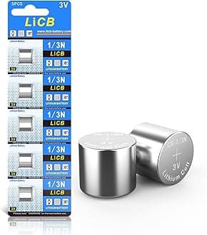 LiCB CR1/3N Battery 3V Lithium 1/3N Batteries (5 - Pack)