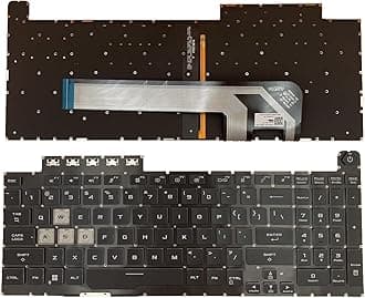 Laptop Replacement US Layout RGB Colorful Backlight Keyboard for ASUS TUF Gaming 8 F15 FX506 FA506 FA506II FX506H FA506Q FX506L FA506H F17 FX706 FX706L FA706U FX706U FA706 661VUS00
