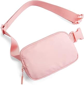 Belt Bag for Women Men Fashionable Crossbody Fanny Pack for Women Waist Bag with Adjustable Strap Pink