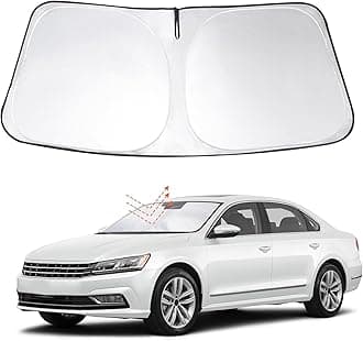 YYCKE Windshield Sun Shade Accessories Compatible with 2012-2022 VW Passat for Volkswagen Foldable Sunshade Sun Visor Blocks UV