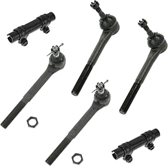 Front Steering Tie Rod End Inner Outer Adjusting Sleeve Kit Set 6pc for 2WD
