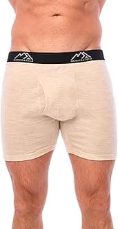 Merino.tech Merino Wool Men's Underwear - 100% Merino Wool Base Layer Boxer Briefs for Men