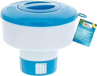U.S. Pool Supply Pool Floating Collapsible Chlorine 3" Tablet Chemical Dispenser, 7" Diameter Floater- Adjustable Balanced Chemical Delivery