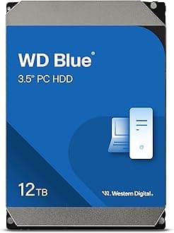 WD Blue 12TB Desktop 3.5" Internal Hard Drive, 7200 RPM, SATA 6Gb/s, 512MB Cache