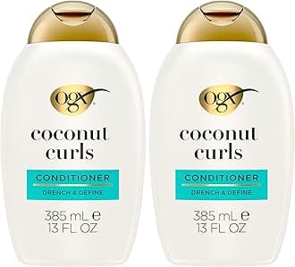 Quenching + Coconut Curl-Defining Conditioner | For Curly Hair | With Coconut & Citrus Oil | Paraben & Sulfate-Free | 13oz Pack of 2