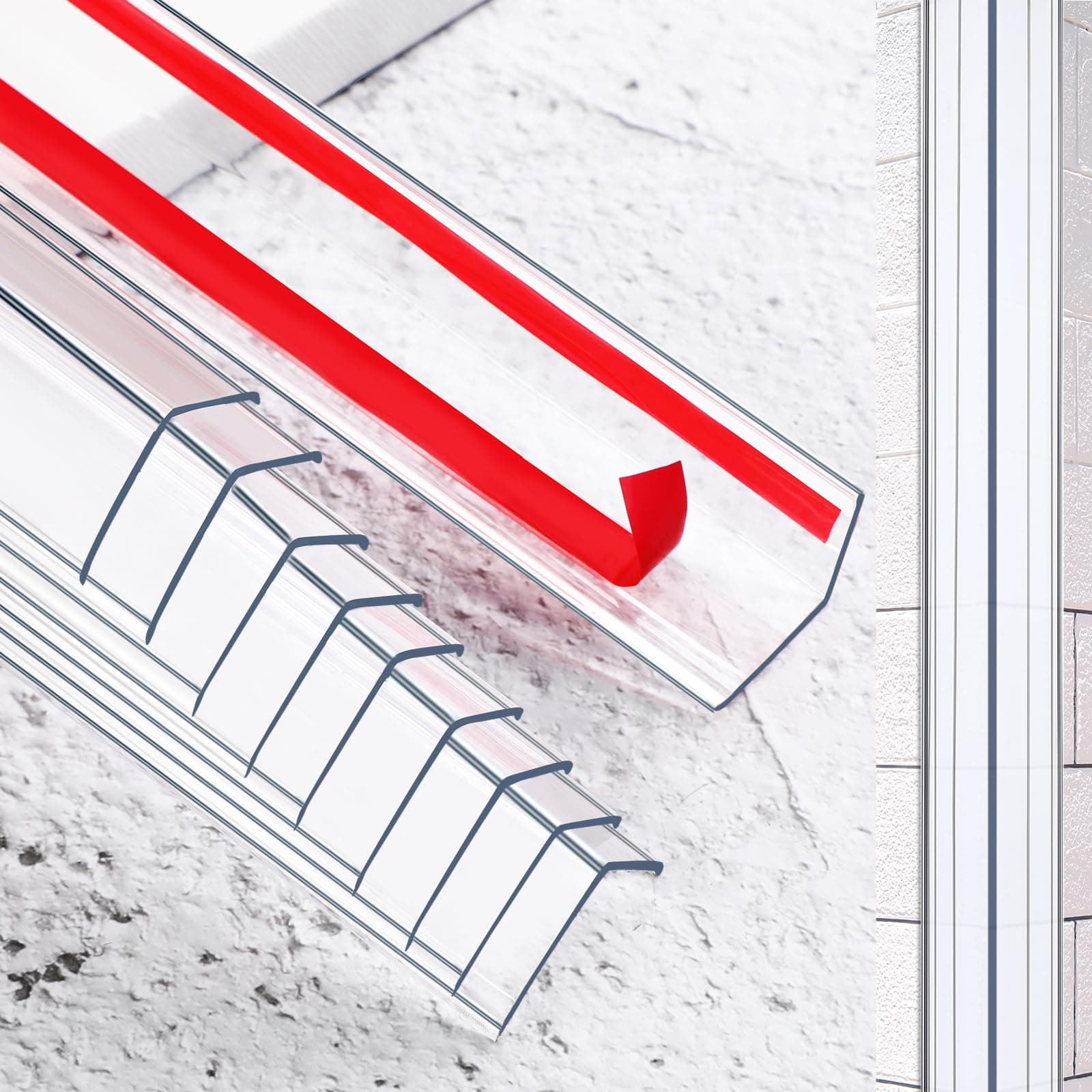 10 Pcs Wall Corner Protector, Clear Self-Adhesive Corner Protectors for Walls for Baby, Furniture, Door, Tables, Cover Sharp Furniture, Easy to Install(39.37'' x 1.18'')