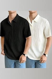 Leriya Fashion Cotton T-Shirt for Men – Soft Breathable Fabric | Regular Fit Half Sleeve Collar Tee for Summer Casual Wear (Available in Plus Size)