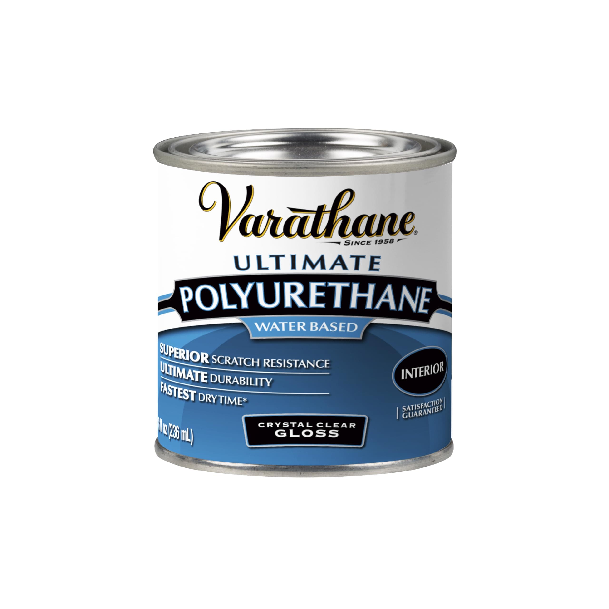 Varathane Rust-Oleum 200061H Water-Based Ultimate Polyurethane, 8 Fl Oz (Pack of 1), Gloss Finish