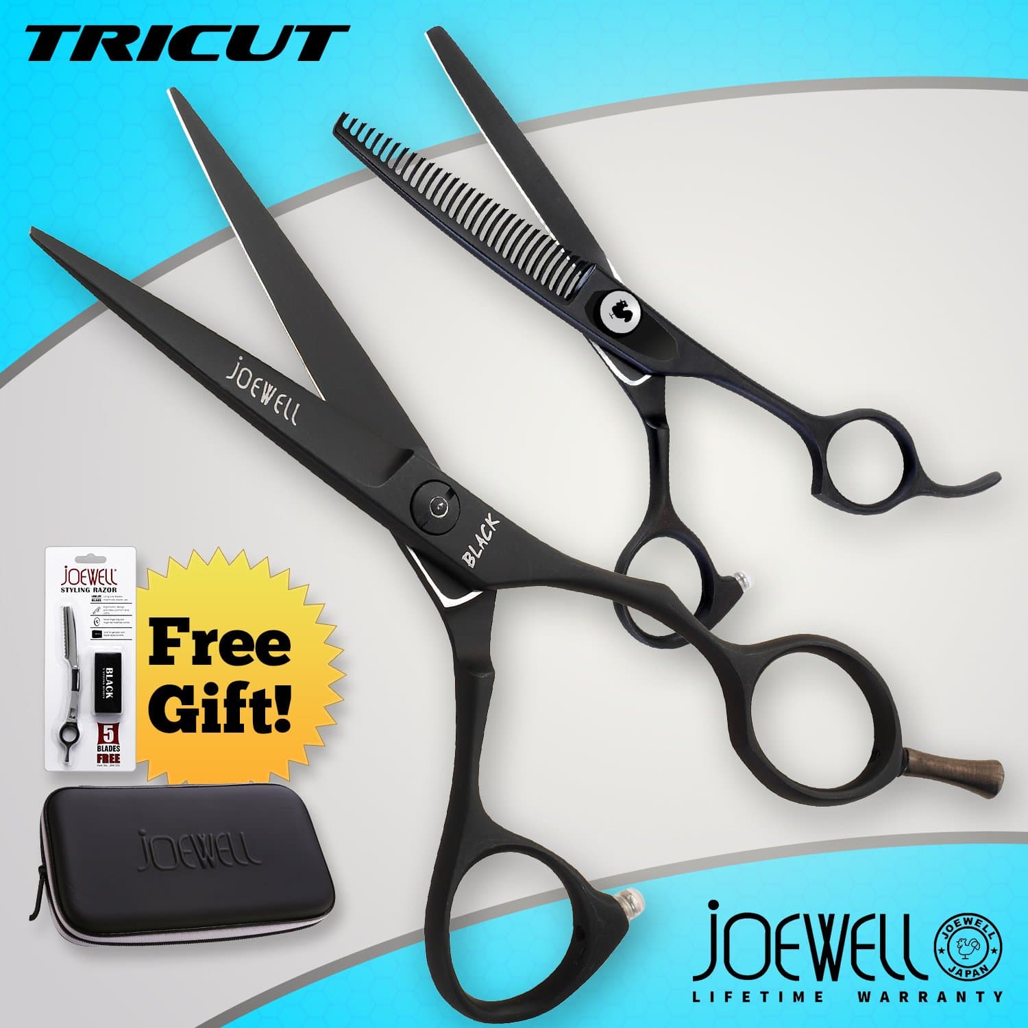 Joewell Black Mega Deal 5.0" Shears / Scissors