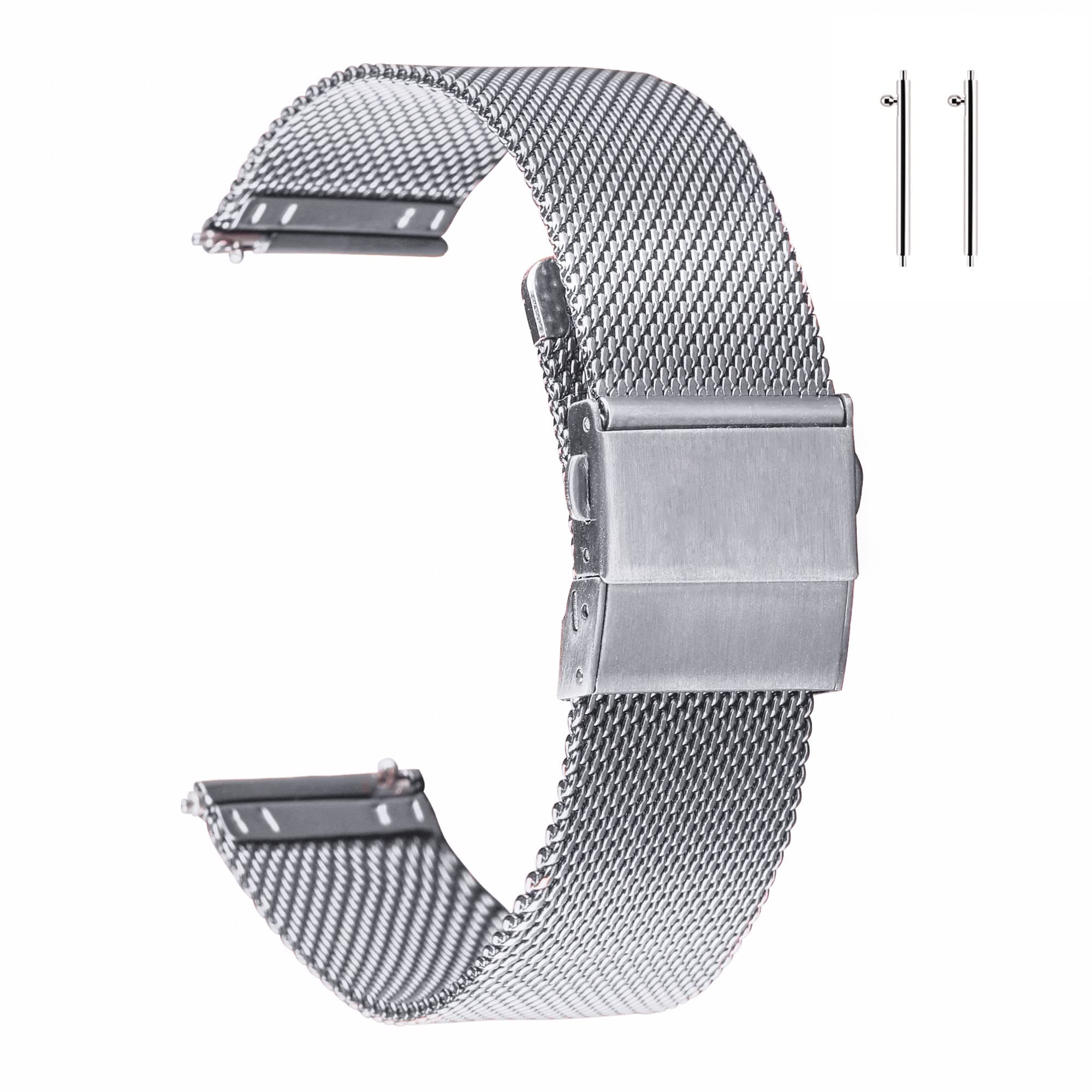 Stainless Steel Mesh Watch Band for Men Women, Quick Release Mesh Watch Straps 12mm 14mm 16mm 18mm 20mm 22mm