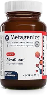 Metagenics AdvaClear - Daily Detox Support with B Vitamins, Zinc & Pantothenic Acid - Supports Liver & Immune Health* - Non-GMO, Gluten-Free, Vegan - GMP Certified Facility - 42 Capsules