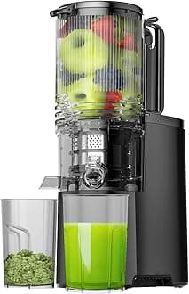 Cold Press Juicer, 5.8" Wide Feed Chute Juice Extractor Machine with 400W, High Juice Yield, Slow Masticating Juicer for Whole Vegetables & Fruits