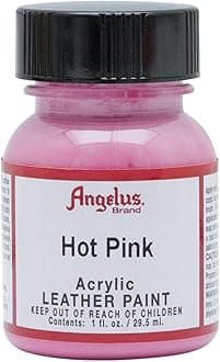 Angelus Acrylic Leather Paint, 186 Hot Pink, 186 Hot Pink