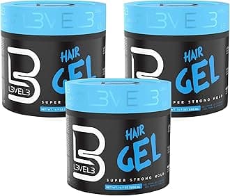 L3 Level 3 Hair Gel - Super Strong Hold - Flake Free - Long Lasting Shine For Men and Women - Level Three Gel - Add Volume and Texture - 500ml Bundle of 3