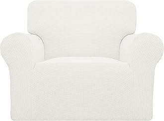 Easy-Going Stretch Oversized Chair Sofa Slipcover 1-Piece Couch Sofa Cover Furniture Protector Soft with Elastic Bottom for Kids Spandex Jacquard Fabric Small Checks Cream