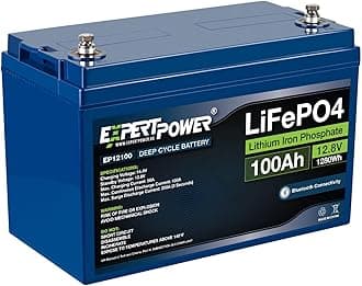 ExpertPowerLiFePO4 12V 100AH Deep Cycle Rechargeable Lithium Batteries