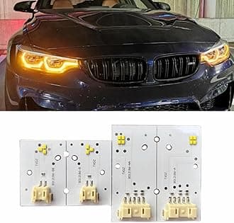 Yellow DRL Boards For 2018-2020 B-MW F80 M3 F32 F82 M4 F36 LCI 425d 430d 430dX 430i 430iX 435dX 440i 440iX Adaptive Headlight, Angel Eye, 63117493229, 63117493230 (Amber)