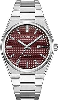 Silver Date Stainless Steel Strap Analog Watch for Men & Boys -WCH106