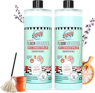 SOVI Floor Cleaner with Vinegar Power – Lavender Fragrance | Repels Cockroaches & Ants, Removes Stains & Pet Odours | Child & Pet Safe, Eco-Friendly Cleaning Solution 950ml (Pack of 2)