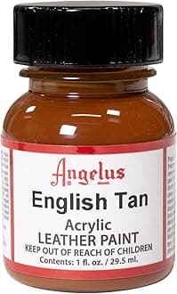 Angelus Acrylic Leather Paint For Shoes, Sneakers, Leather, Canvas, Furniture, and More - 1 fl oz, English Tan