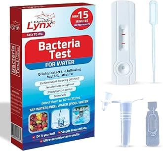 Bacteria Water Test Kit – Coliform, E. coli & Salmonella Detection for Well & Tap Water | Rapid Home Drinking Water Screening Kit with Lab-Quality Results | Leaping Lynx