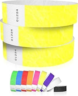 Wristco 600 Neon Yellow Tyvek Wristbands for Events - Tamper-Proof Design & Fluorescent Color Prevent Reuse Premium-Grade Bracelets for Hospital & Medical ID, Party & VIP Identification