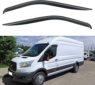 YQAUTEC Window Rain Guards Shield for Ford Transit 2014-2024, Window Vent Visors Shades Wind Deflectors for 14-24 Transit