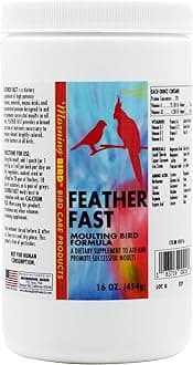 Morning Bird Feather Fast, Dietary Supplement for Moulting Birds, Mix with Bird Food, 16 oz