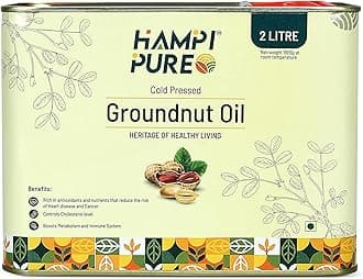 Hampi Pure Premium Cold Pressed Groundnut Oil - 100% Pure, Unrefined, and All-Natural, 2 litres