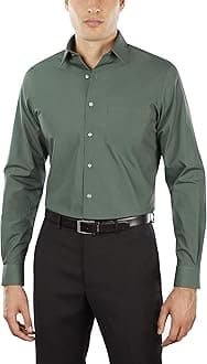 Van HeusenMen's Dress Shirt Fitted Poplin Solid