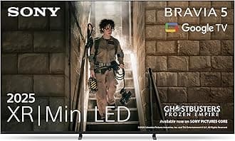 Sony BRAVIA 5 – XR, Mini LED, AI XR Processor, Acoustic Multi-Audio, Dolby Vision/Atmos, IMAX Enhanced, Google TV (2025), Google Cast, Apple AirPlay 2, Eco Dashboard 2, Game Menu 2 – 98-inch