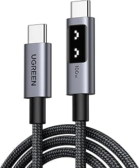 UGREEN Uno 100W USB C to USB C Charger Cable Fast Charging 5A Type C to C Cable Compatible with MacBook Pro/Air, iPad Pro 2025/Air 5, iPhone Air/17/16, Galaxy S25 Ultra, Pixel 9 Grey (1M)