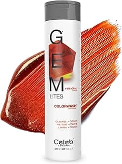 Celeb Luxury Gem Lites Semi Permanent Colourwash Shampoo Red - Fire Opal 240ml