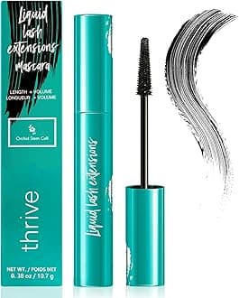 Thrive Mascar a Liquid Lash Extensions, Mascara Liquid for Thrive Lash Extensions Mascara-Brynn Thick and slender (Rich Black 10.7g）0.38 OZ