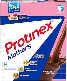 Protinex Mother's Nutritional Drink - (Chocolate Flavor, 250 Gms, BIB) with 28 Vital Nutrients to Support Healthy Birth Weight, Brain Development & Immunity