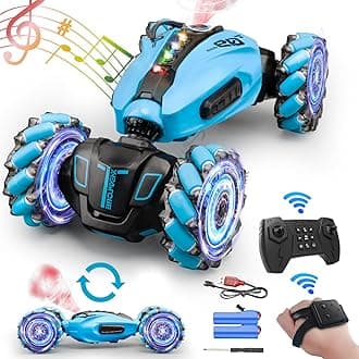 Gesture Rc Car with Spray, 1:12 Large 4WD Hand Controlled RC Car, All Terrain Remote Control Car for Boys 8-12,Toys for 7 8 9 10 11 12 Year Old Boys/Girls, Gift Birthday Christmas 2024-Blue